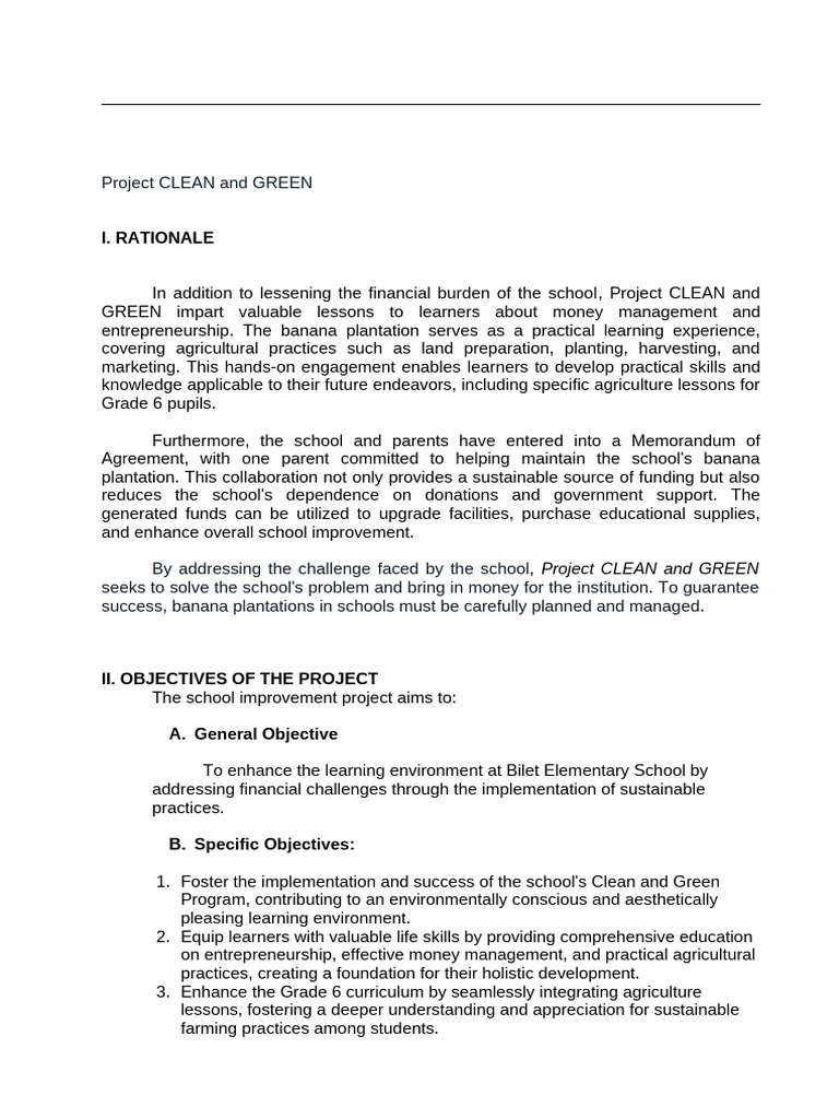 Proposal project clean and green pdf