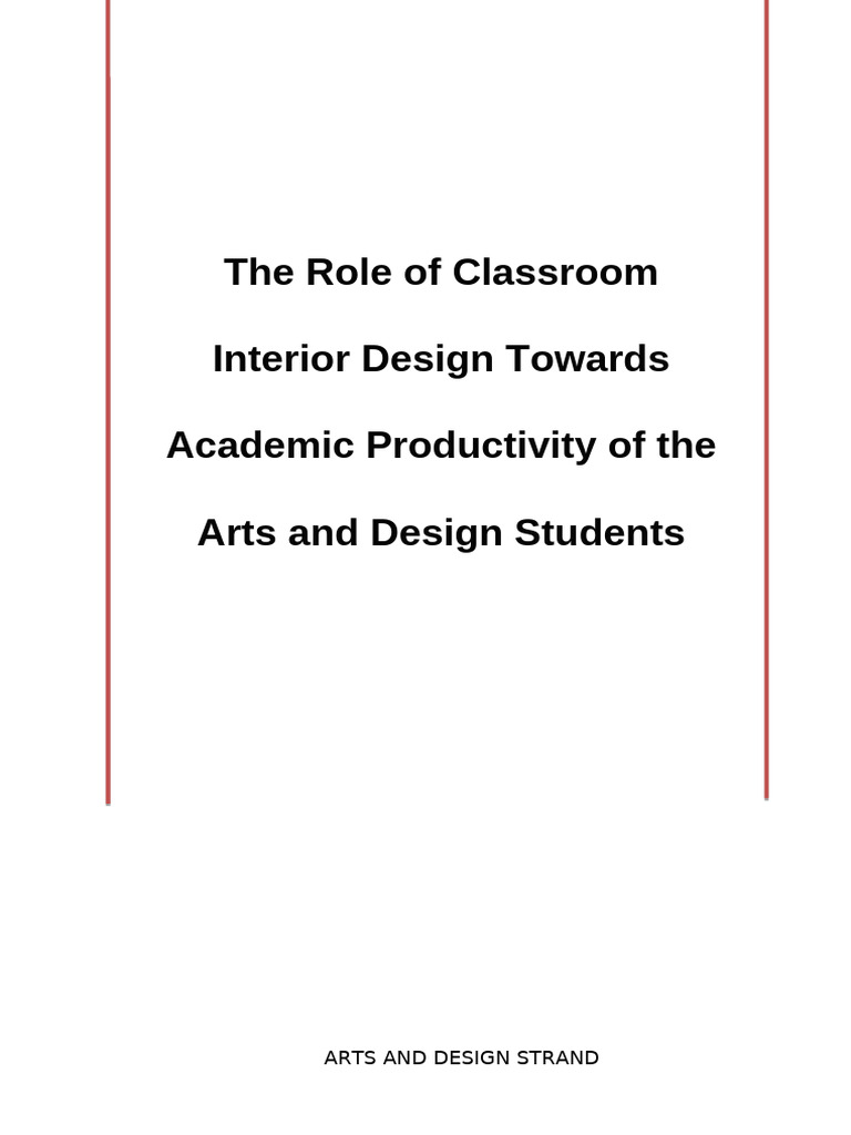 Classroom Design's Impact on Arts Students | PDF | Classroom | Creativity