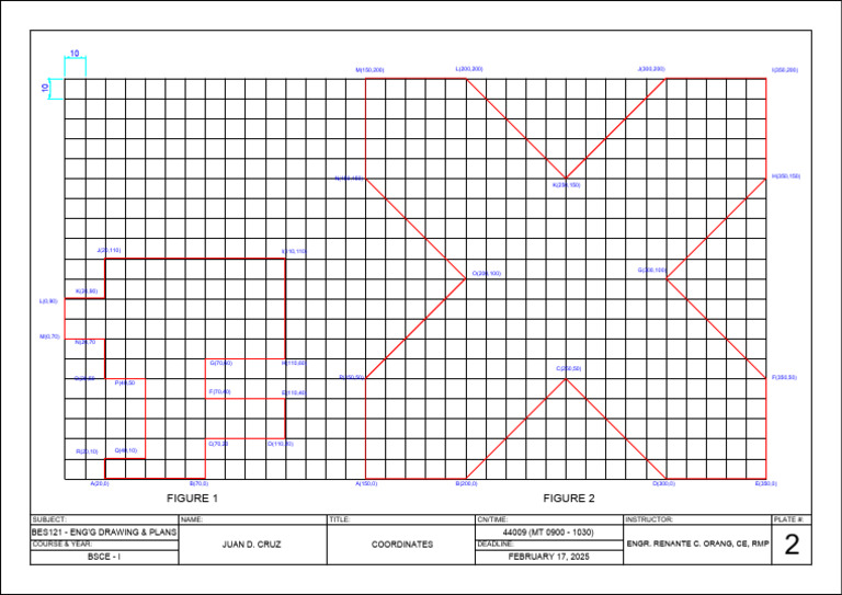 Engineering Drawing Coordinates Guide | PDF