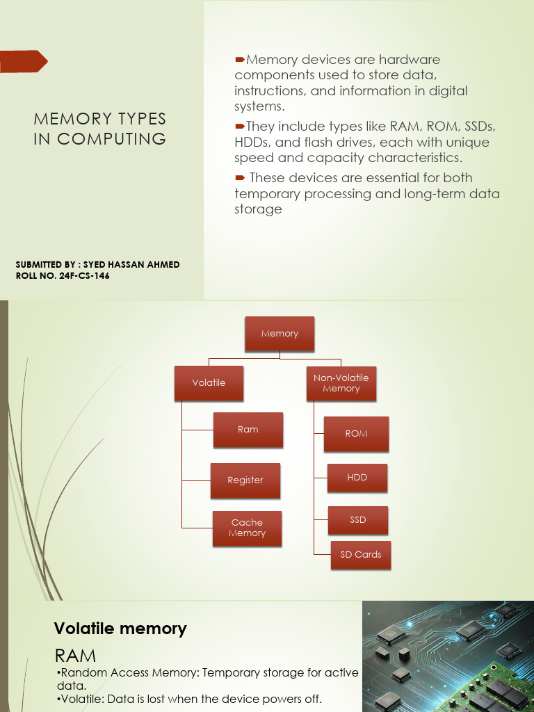 Different Types of Memroy in Computer | PDF | Random Access Memory ...