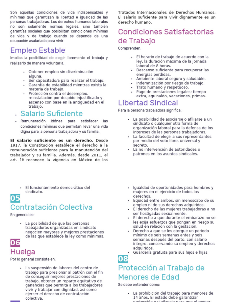 Derechos Laborales Esenciales | PDF | Derecho laboral | Salario