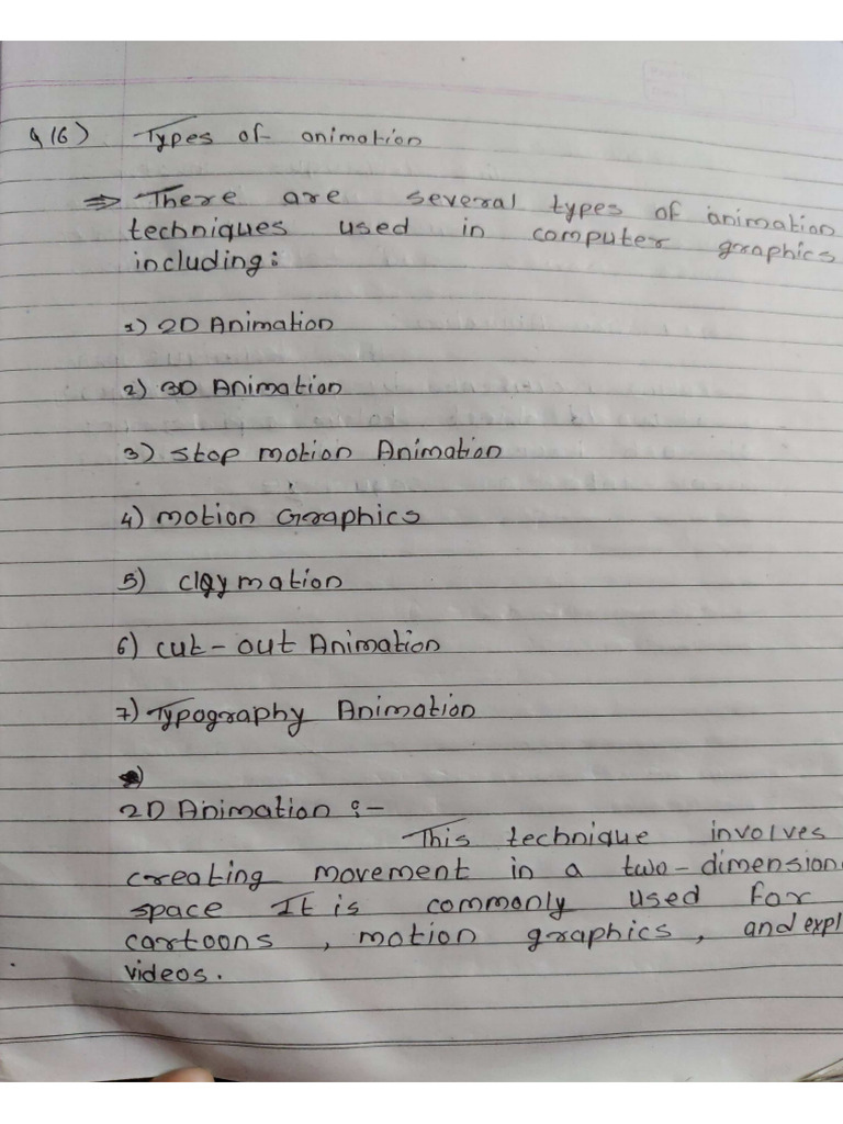 (BCA) Types of Animation | PDF