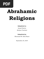 Monotheistic Religions Comparison Table | PDF | Monotheism | God