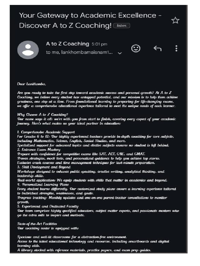 Coachingassignment PDF