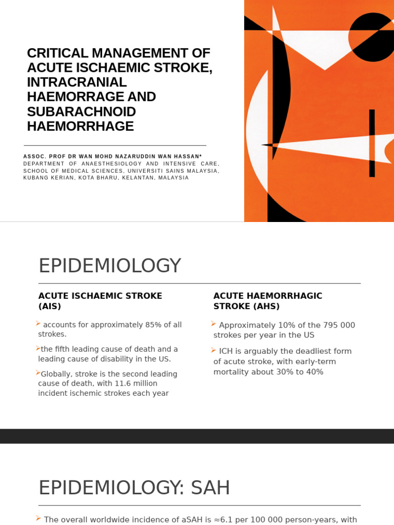 Critical Stroke Management Guide | PDF | Stroke | Edema