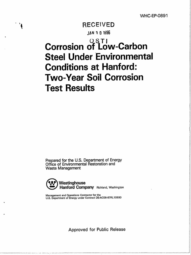 Corrosion of Low Carbon Steel Under Environmental | PDF