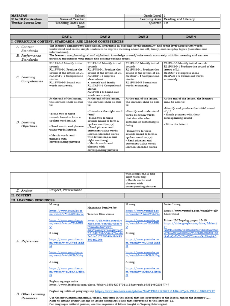 LE_Reading_Q1_W5_ver.2 | PDF | Learning Methods | Linguistics