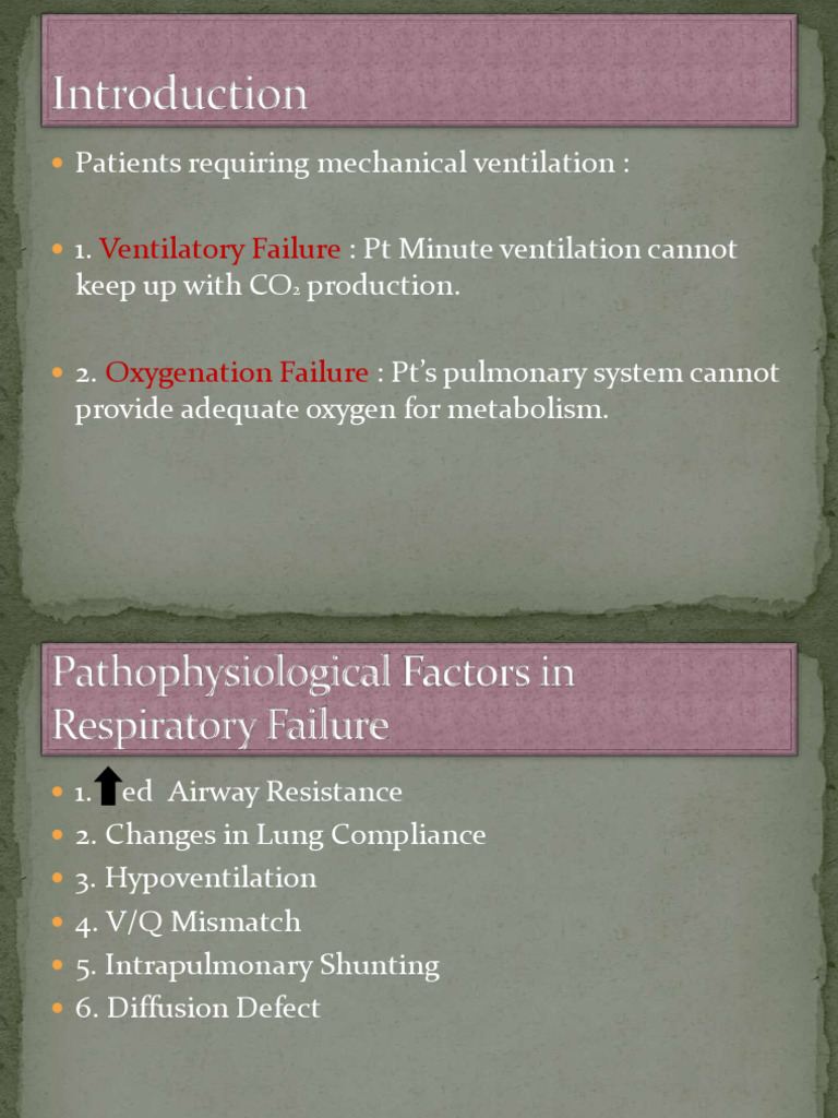 Mechanical Ventilation: Key Concepts | PDF | Lung | Exhalation