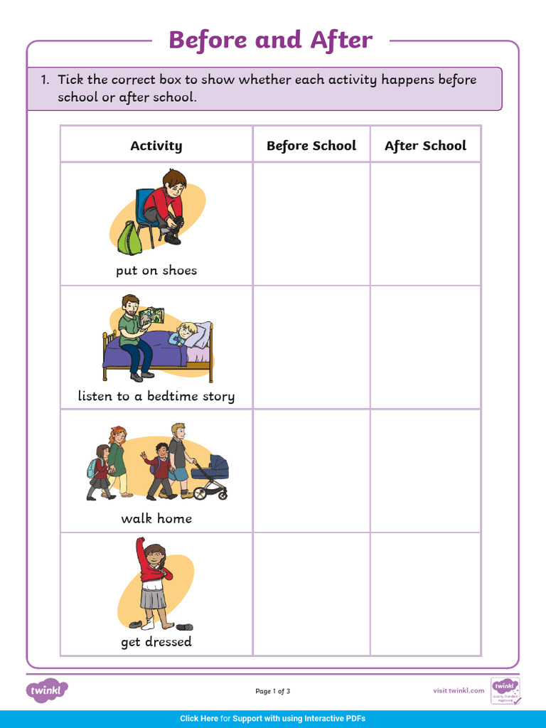 Interactive PDF Activities Timetable Guide | PDF