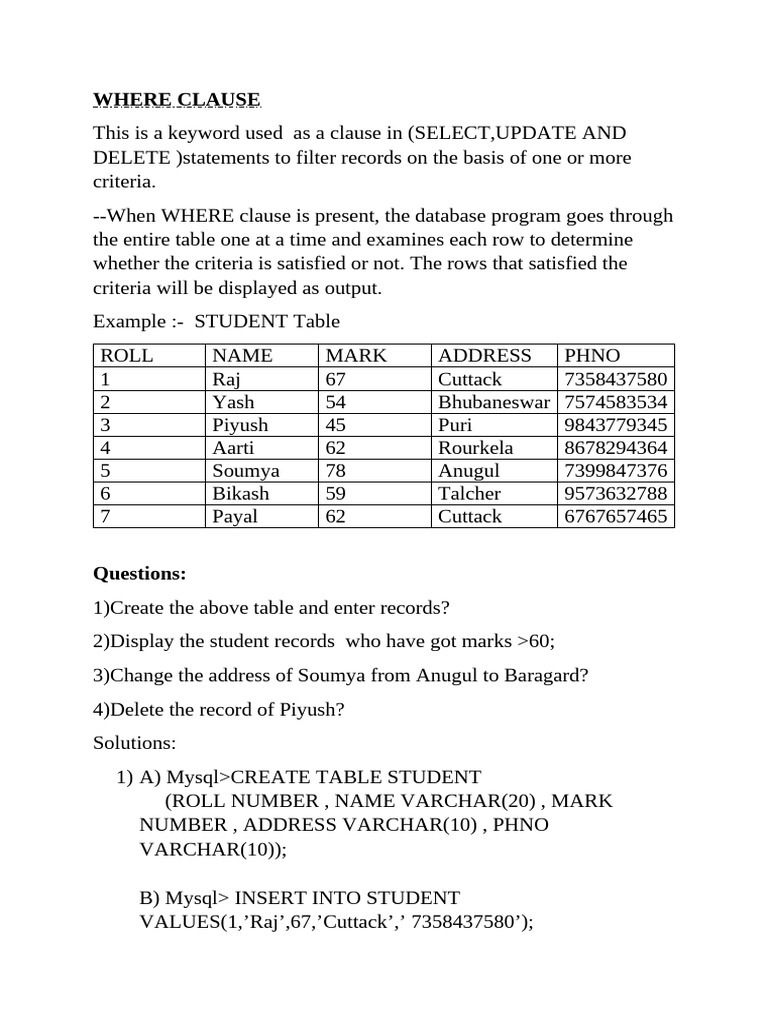 Basic Database Software