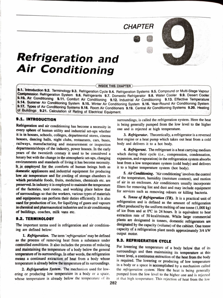 Refrigeration and Air Conditioning Systems | PDF | Refrigerator ...