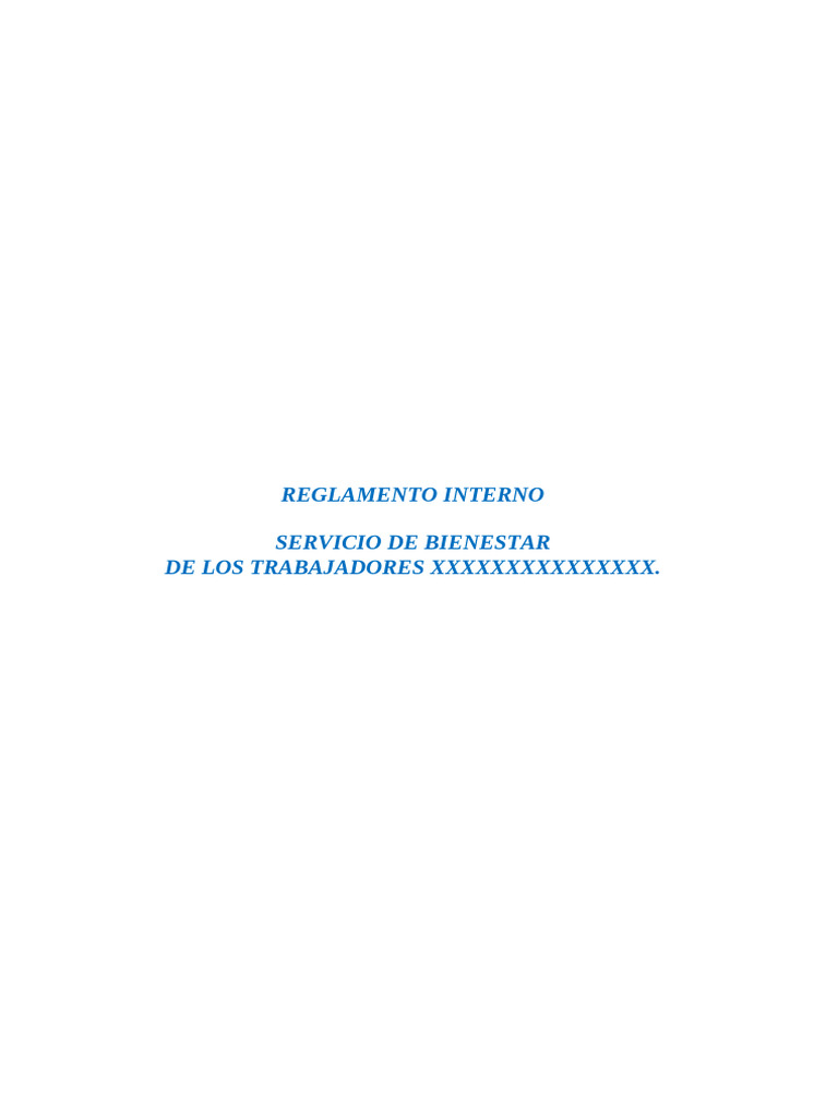 Reglamento de Bienestar para Trabajadores | PDF | Farmacia
