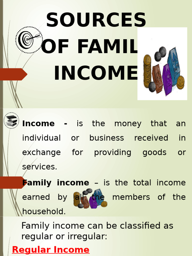 Grade 6 H.E Vi - Sources of Family Income | PDF