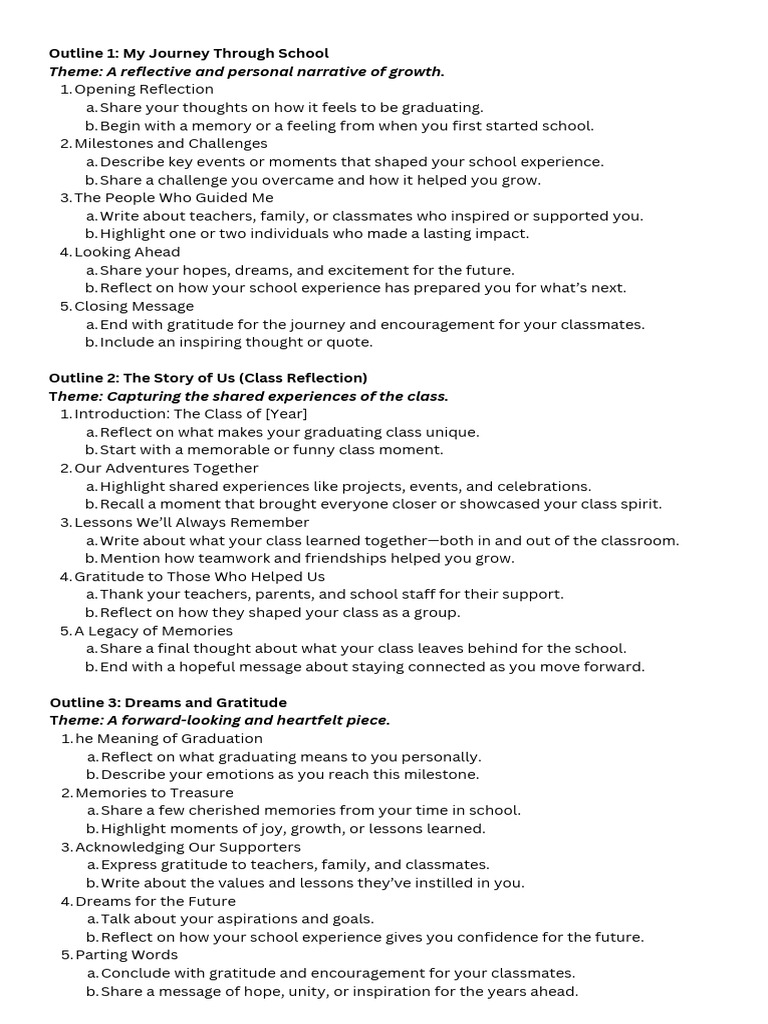 Reflecting on My School Journey | PDF | Gratitude | Faith