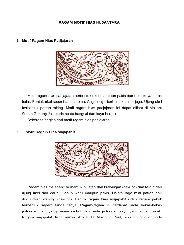 Ragam Hias Nusantara: Motif dan Bentuk | PDF