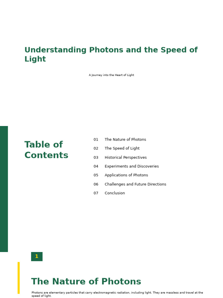 Exploring Photons and Light Speed | PDF | Light | Photon