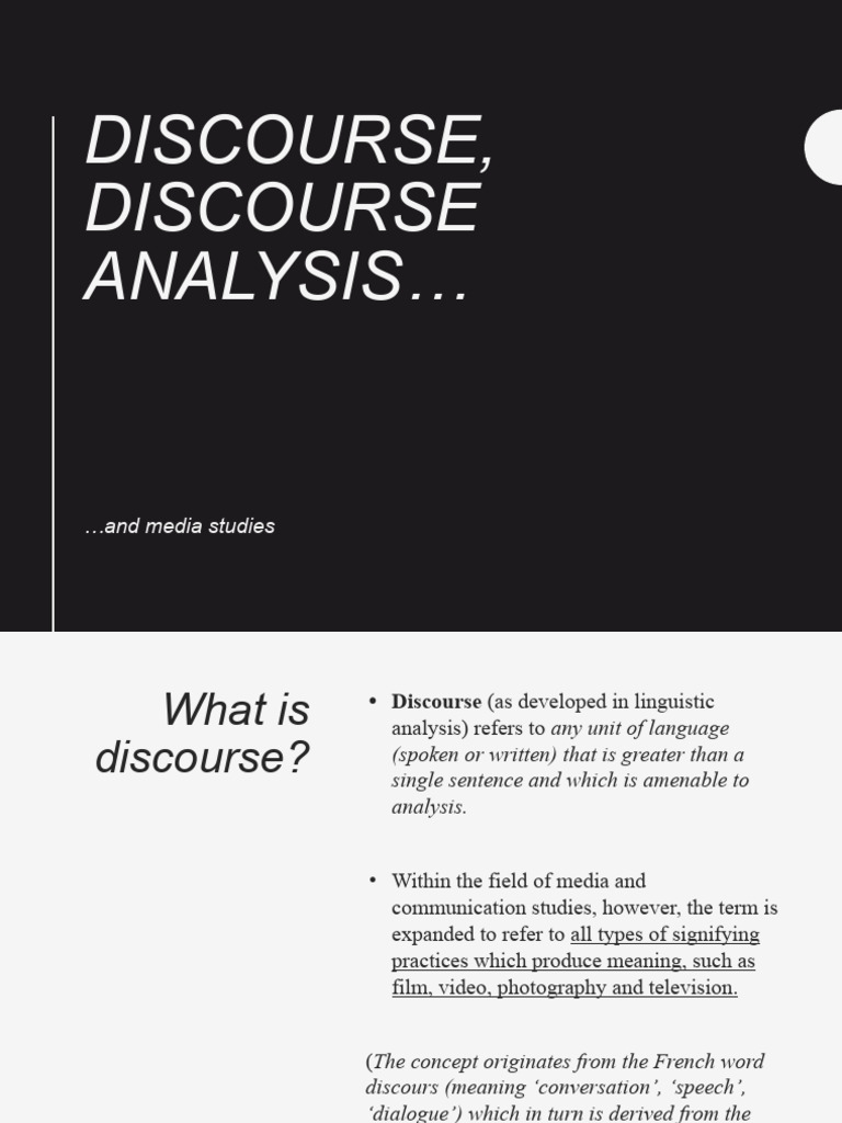 Media Discourse and Ideology | PDF | Discourse | Liberal Arts Education