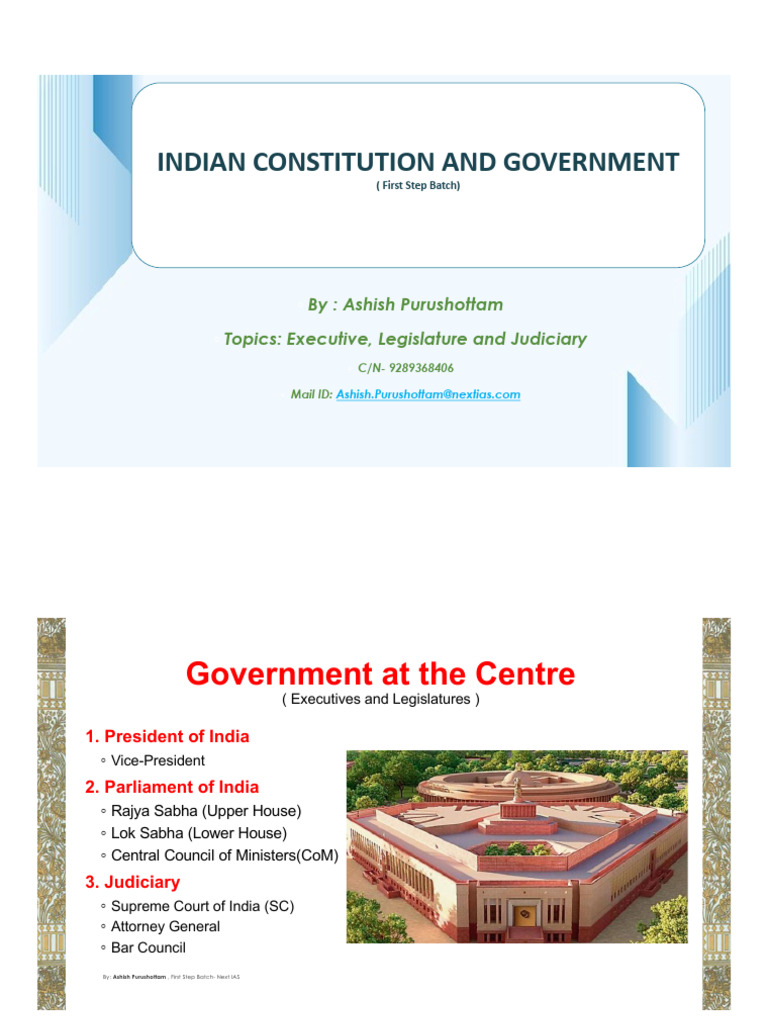 Indian Government Structure Overview | PDF | Pardon | Voting