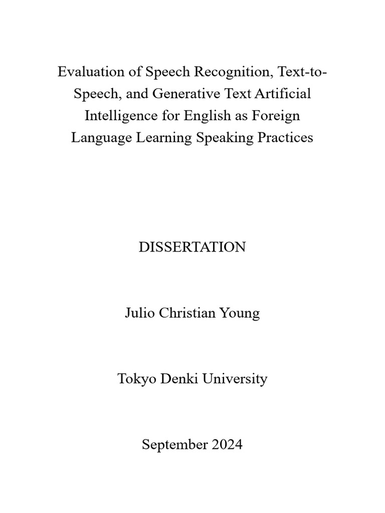 AI in EFL Speaking Practice Evaluation | PDF | Speech Synthesis ...