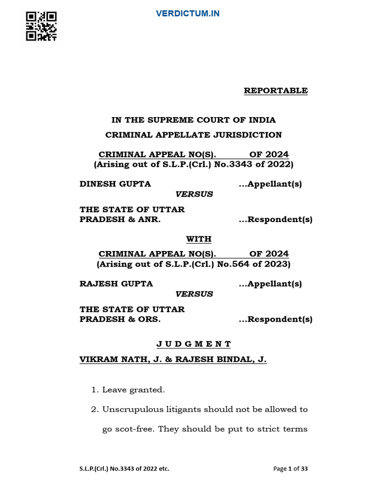 Supreme Court Ruling on Misuse of Criminal Jurisdiction | PDF | Lawsuit ...