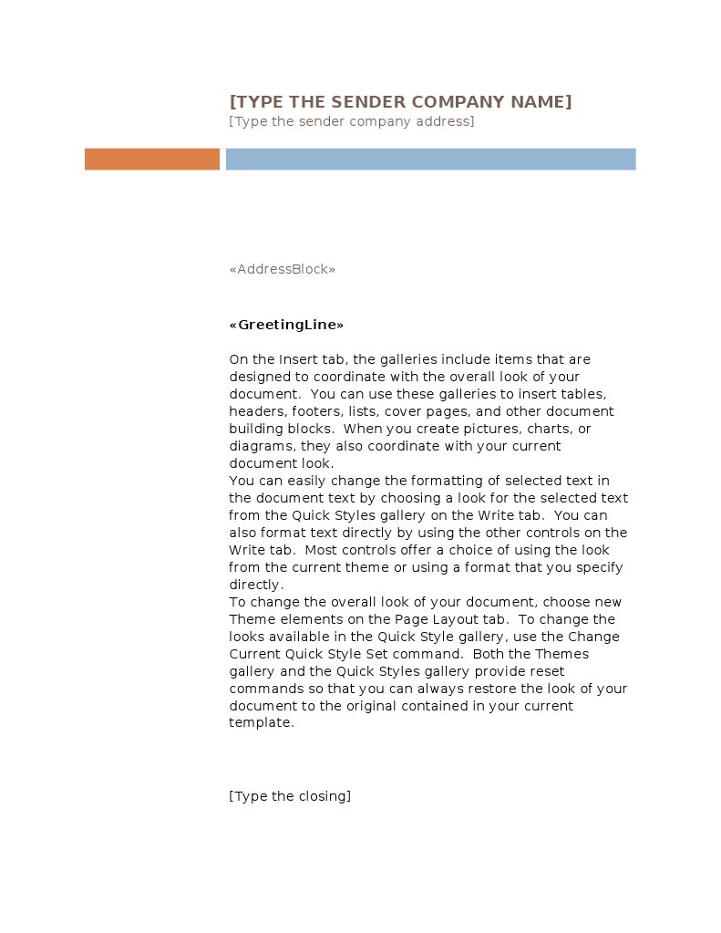 Type The Sender Company Address | PDF