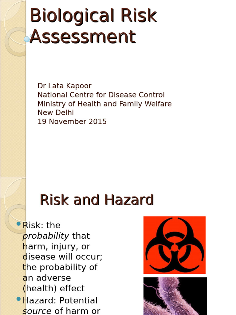 Biological Risk Assessment Guidelines | PDF | Risk | Risk Assessment