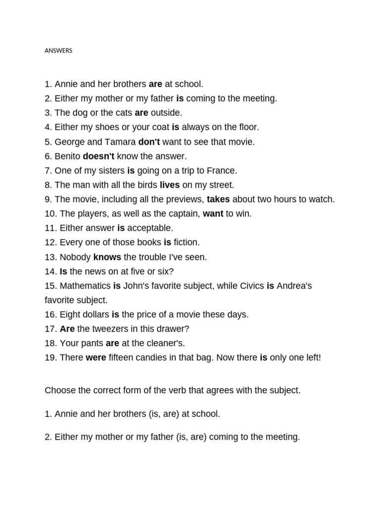 Worksheet SV Agreement | PDF