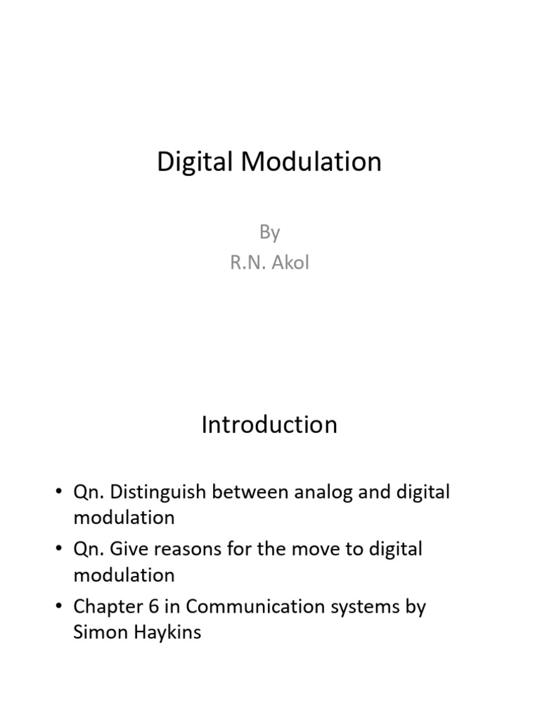 Understanding Digital Modulation Techniques | PDF | Modulation ...