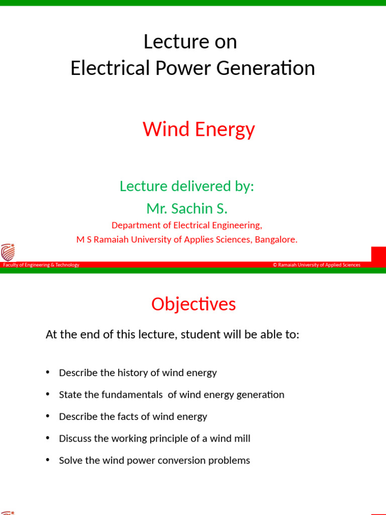 Wind Energy: History and Principles | PDF | Wind Turbine | Wind Power