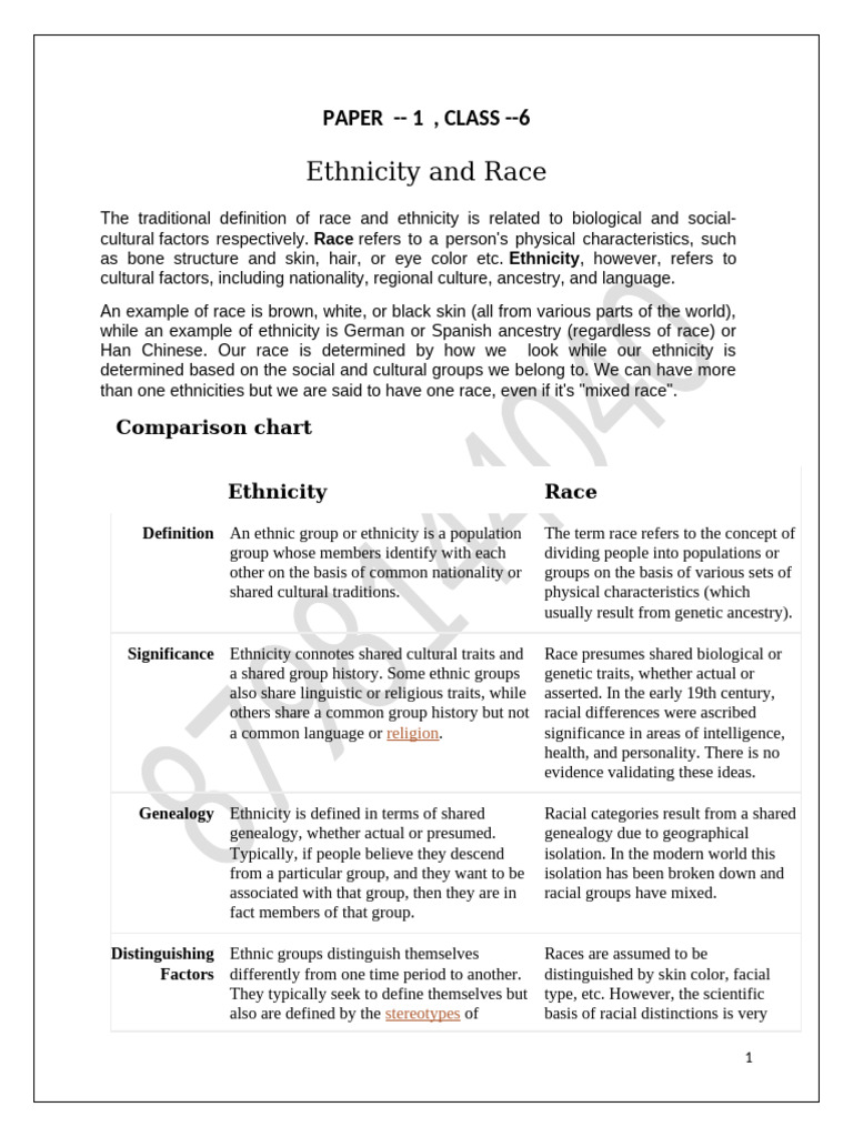 Understanding Race and Ethnicity Differences | PDF | Race (Human ...