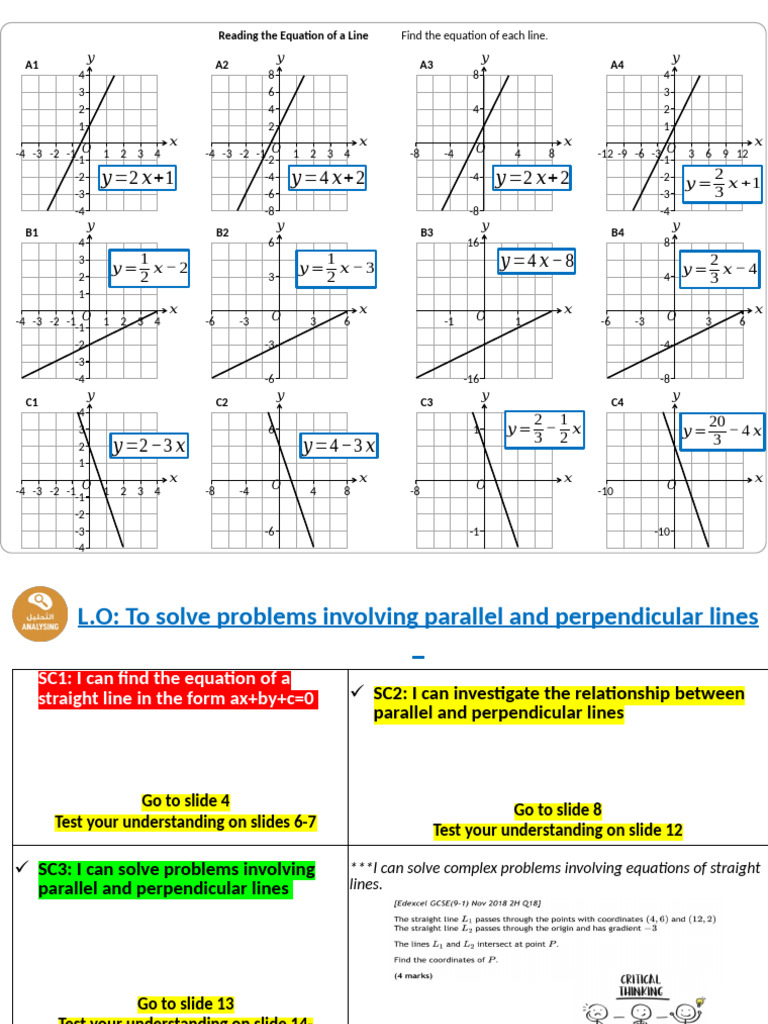 L2 Parallel and Perpendicular Lines | PDF | Mathematics | Geometry