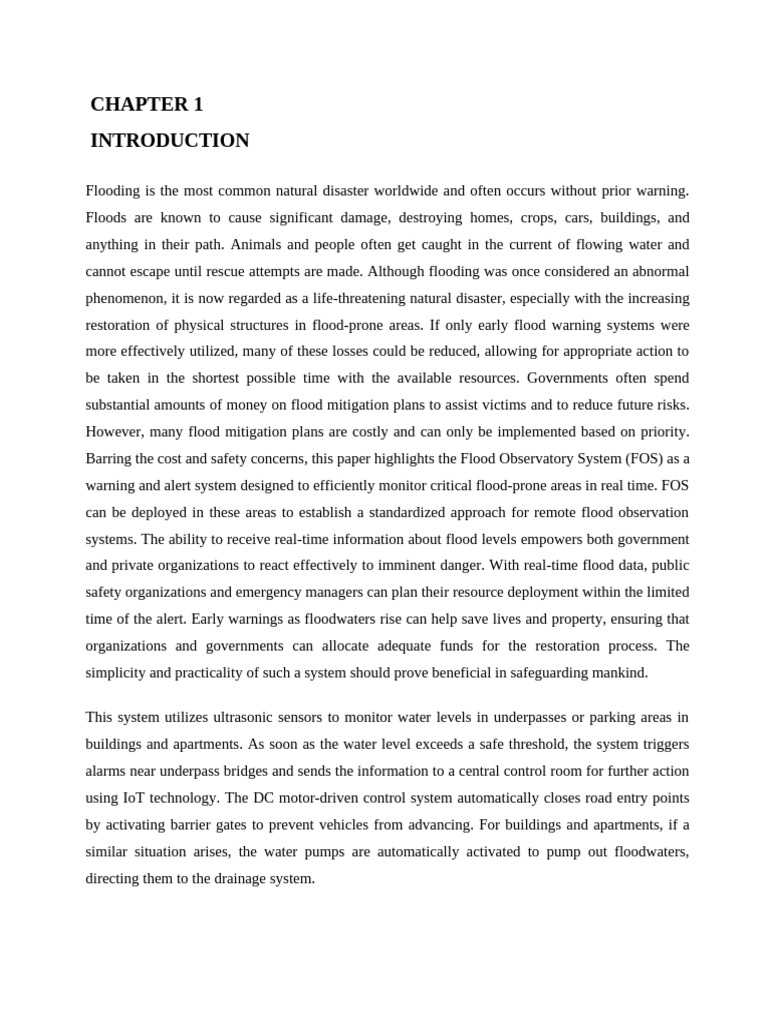 Project report phase 1 | PDF | Internet Of Things | Flood