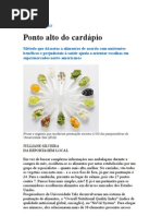 Alimentação Ponto Alto Do Cardápio - Nutrição - Alimentos - Medicina Preventiva