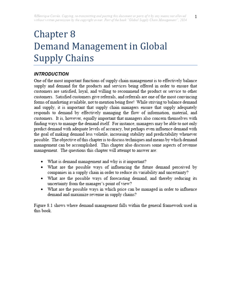 Chapter 8 - Demand Management in Global Supply Chains | PDF | Lean ...