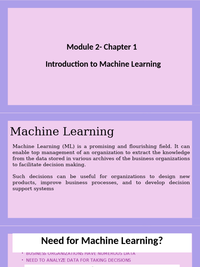 Chapter 01 Introduction To Ml Pdf Machine Learning Statistical