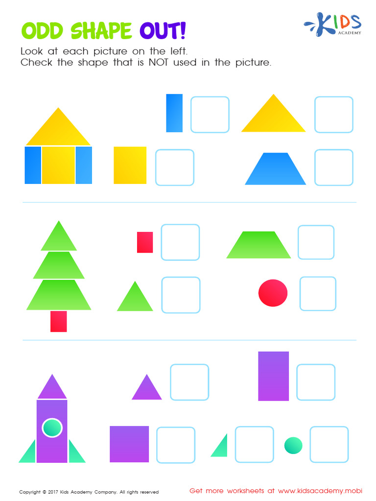 Identify the Odd Shape Out Worksheet | PDF