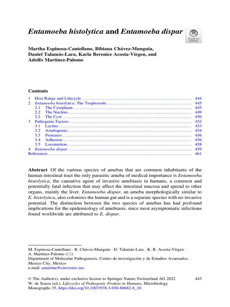 Entamoeba histolytica Overview | PDF | Cytoskeleton | Actin