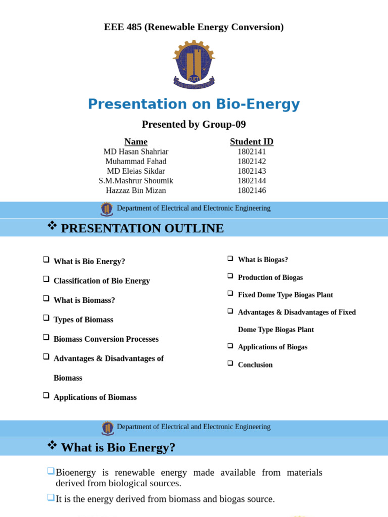 Bio-Energy: Biomass and Biogas Overview | PDF | Biofuel | Biogas