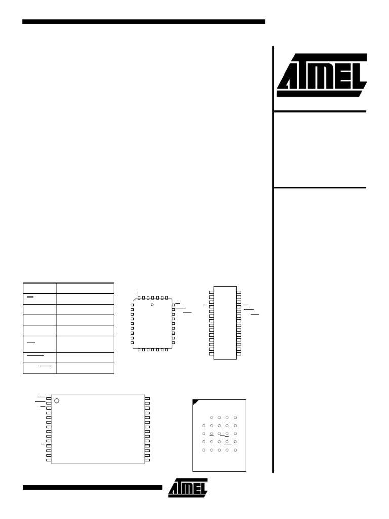 4-Megabit 2.7-Volt Only Serial Dataflash At45Db041: Features | PDF ...