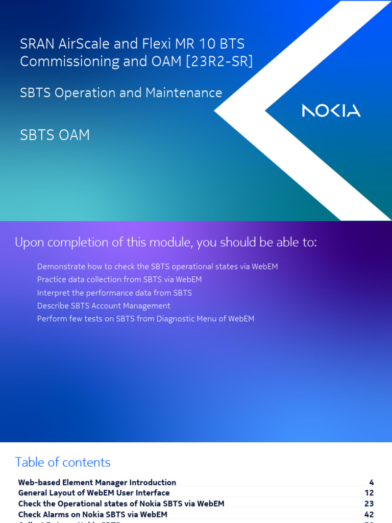 Nokia WebEM for SBTS Management | PDF | Icon (Computing) | Software