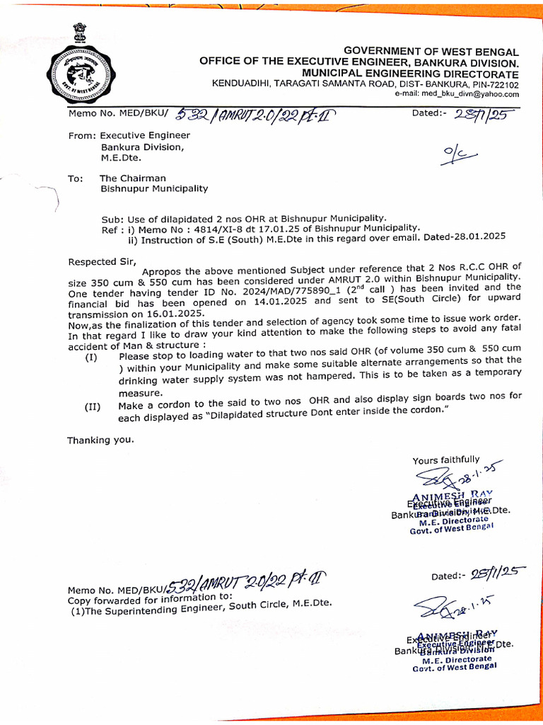 Letter Regarding Dilapidated OHR | PDF