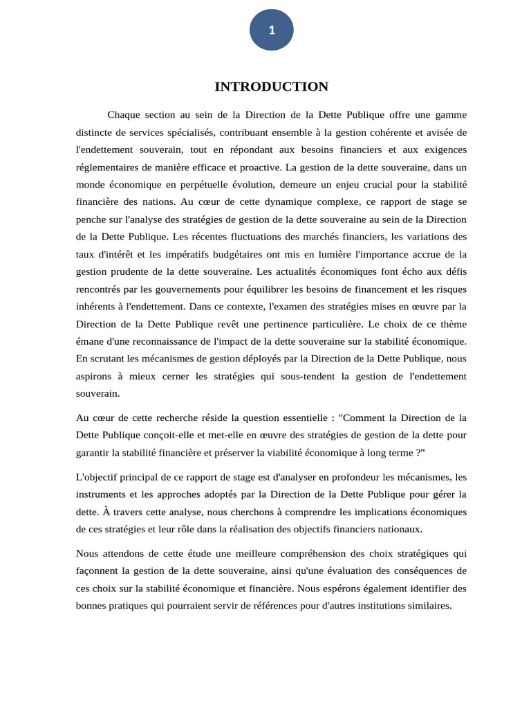 Stratégies de Gestion de la Dette Publique | PDF | Dettes | Dette publique