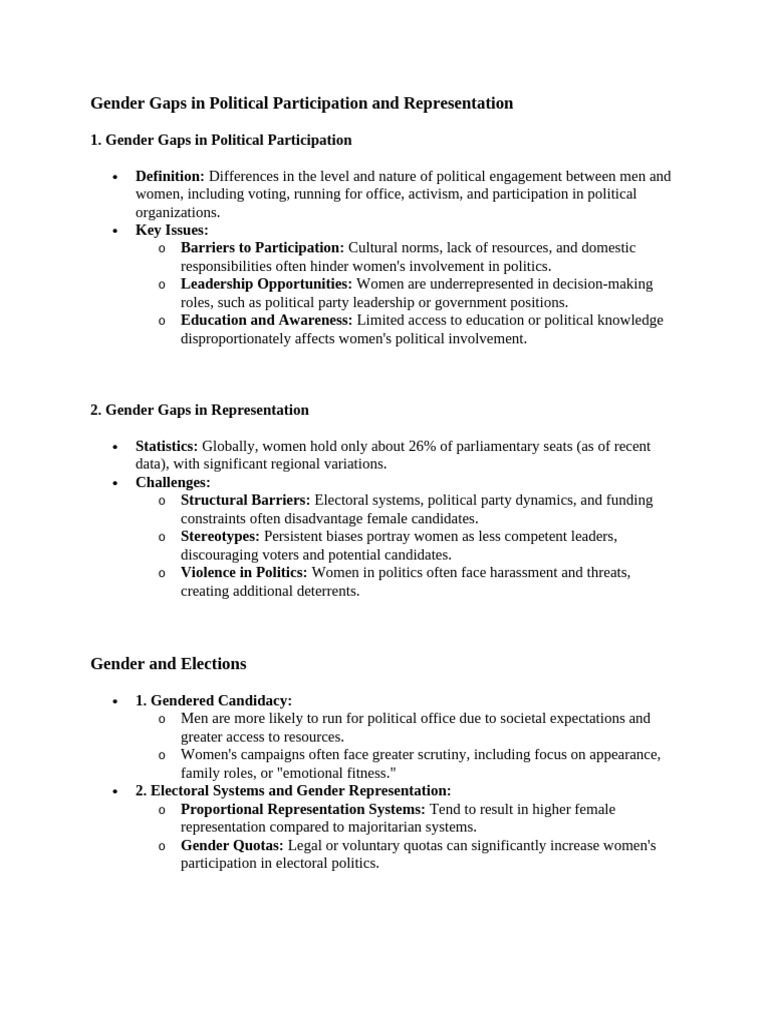 Gender Gaps in Political Engagement | PDF | Gender Pay Gap | Woman