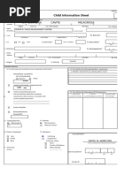 ECCD Child Information Sheet | PDF | Disability | Health Care