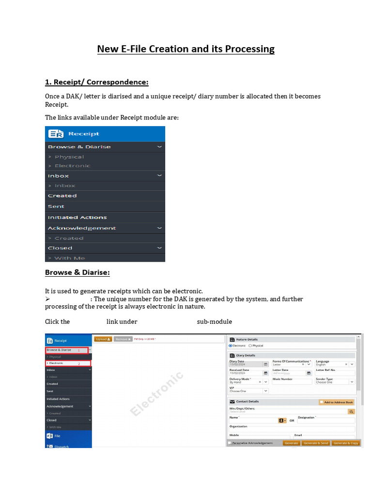 E-File Creation and Processing Guide | PDF | Computer File | Hyperlink