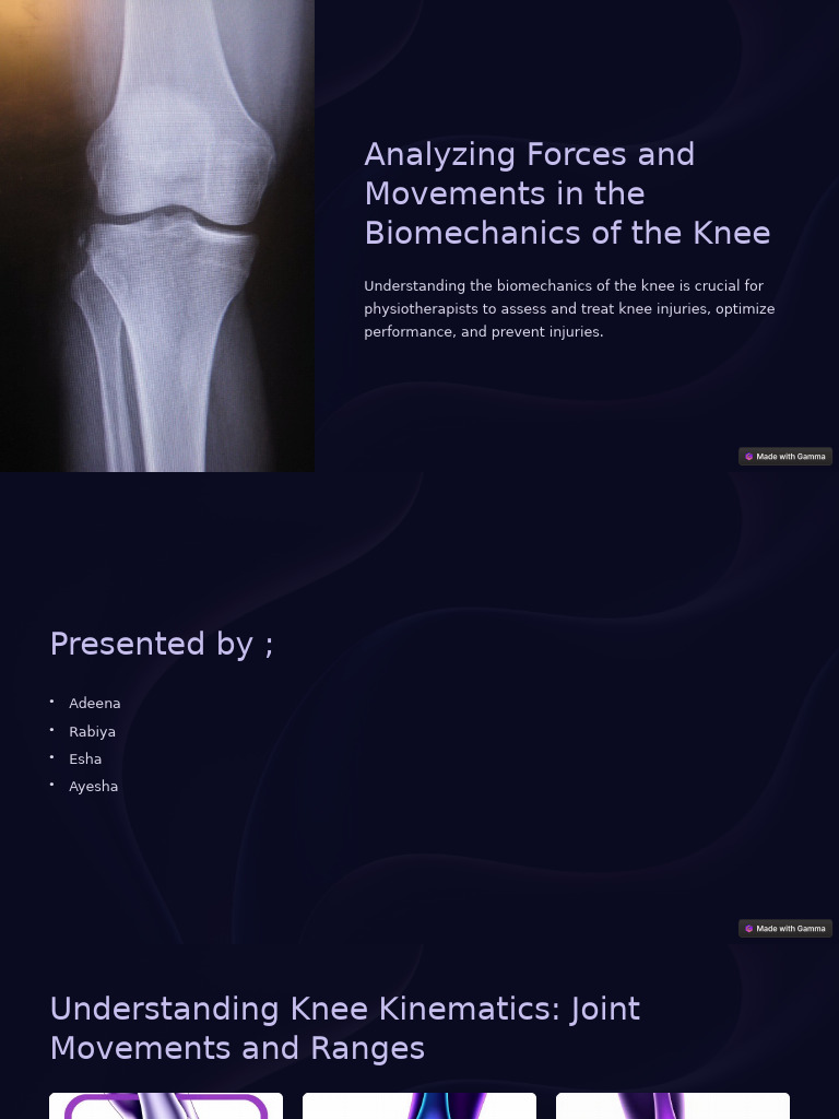Analyzing Forces and Movements in The Biomechanics of The Knee | PDF ...