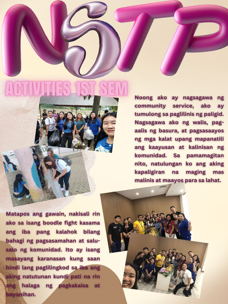 NSTP Activities 1st Sem | PDF