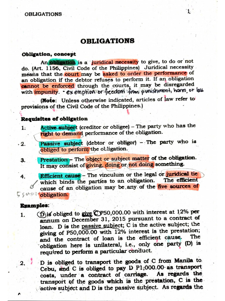 Obligations | PDF