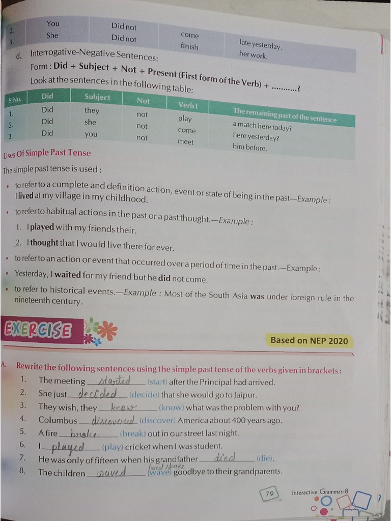 8th Class Eng. Lang. Chap-13 Work | PDF