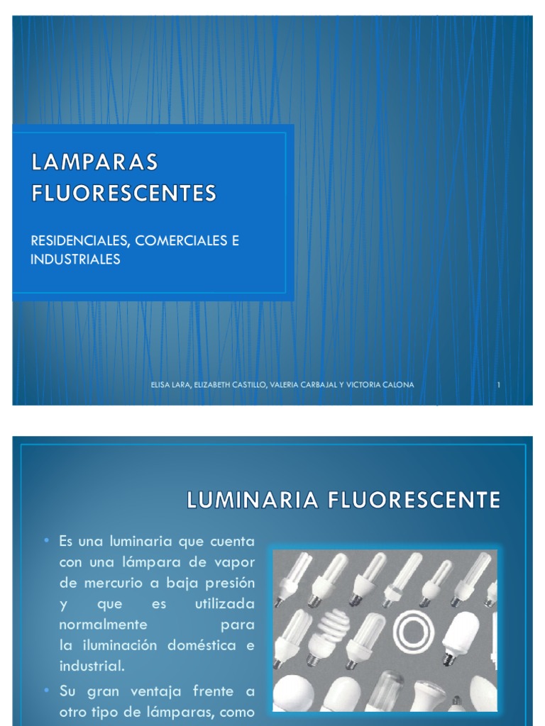 Presentacion Lamparas Fluorescentes PDF Lámpara fluorescente